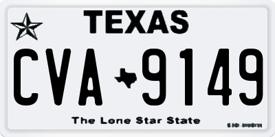 TX license plate CVA9149