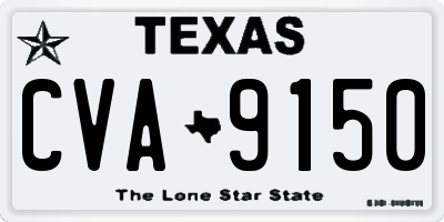 TX license plate CVA9150