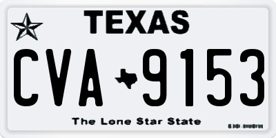 TX license plate CVA9153
