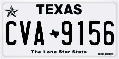 TX license plate CVA9156