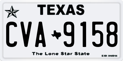 TX license plate CVA9158
