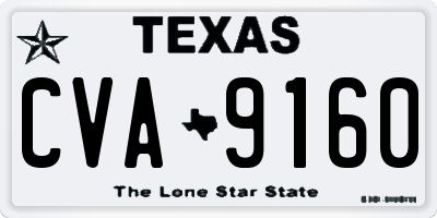 TX license plate CVA9160
