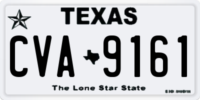TX license plate CVA9161