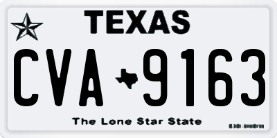 TX license plate CVA9163