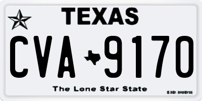 TX license plate CVA9170