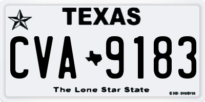 TX license plate CVA9183
