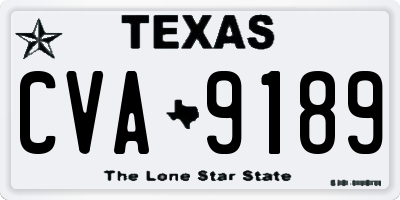 TX license plate CVA9189