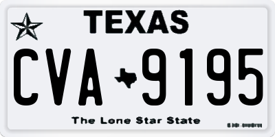 TX license plate CVA9195