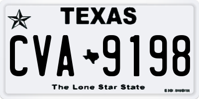 TX license plate CVA9198