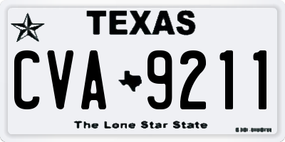 TX license plate CVA9211