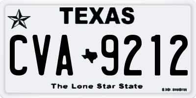 TX license plate CVA9212