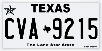 TX license plate CVA9215