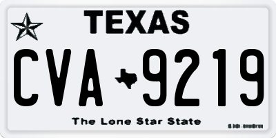 TX license plate CVA9219