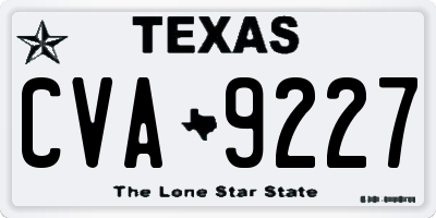 TX license plate CVA9227