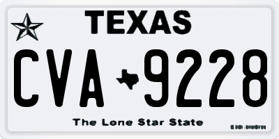 TX license plate CVA9228