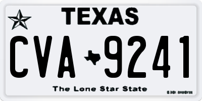TX license plate CVA9241