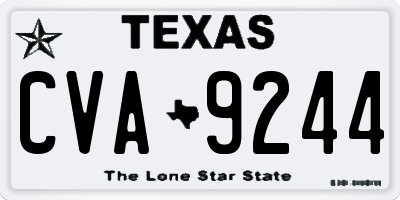 TX license plate CVA9244