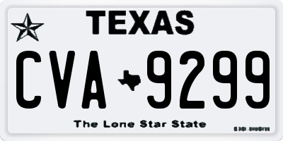 TX license plate CVA9299