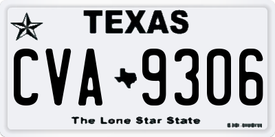 TX license plate CVA9306