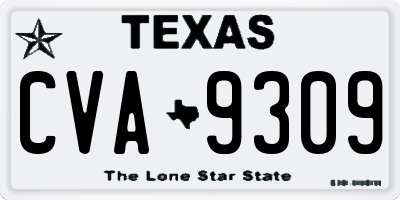 TX license plate CVA9309