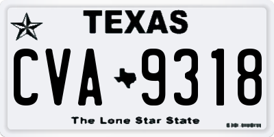 TX license plate CVA9318