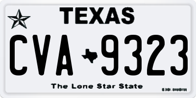 TX license plate CVA9323