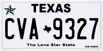 TX license plate CVA9327