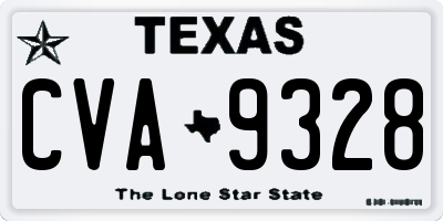 TX license plate CVA9328