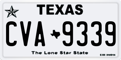 TX license plate CVA9339