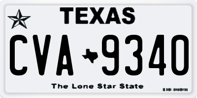 TX license plate CVA9340