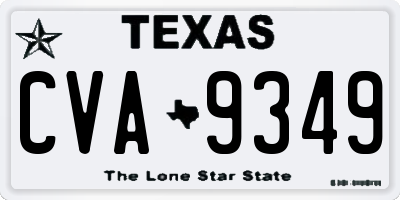 TX license plate CVA9349