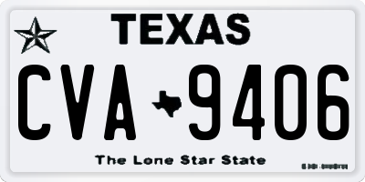TX license plate CVA9406