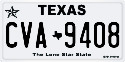 TX license plate CVA9408