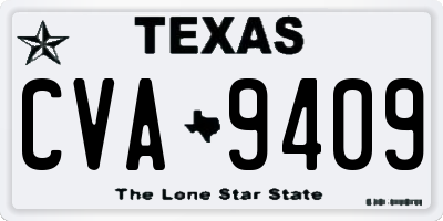 TX license plate CVA9409
