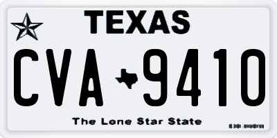 TX license plate CVA9410