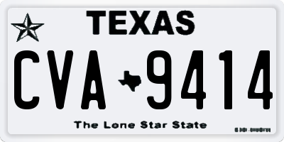 TX license plate CVA9414