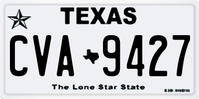 TX license plate CVA9427