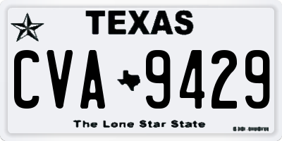 TX license plate CVA9429