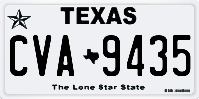 TX license plate CVA9435