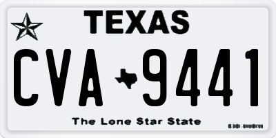 TX license plate CVA9441