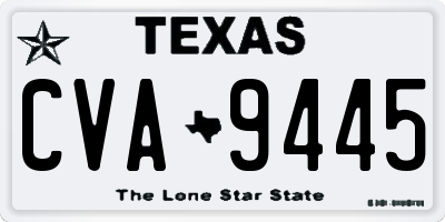 TX license plate CVA9445