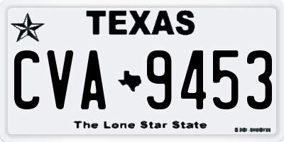 TX license plate CVA9453