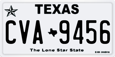 TX license plate CVA9456
