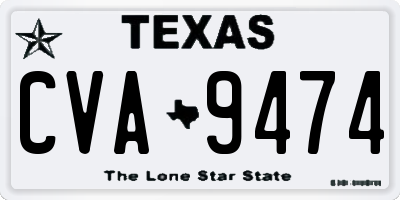 TX license plate CVA9474