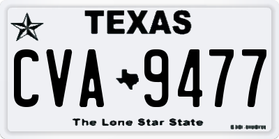 TX license plate CVA9477