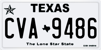 TX license plate CVA9486