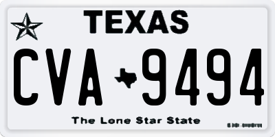 TX license plate CVA9494