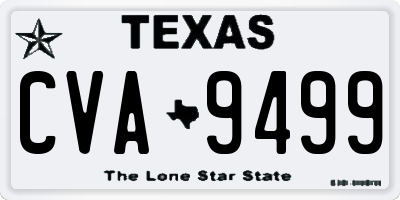 TX license plate CVA9499