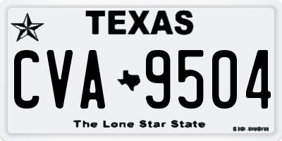 TX license plate CVA9504
