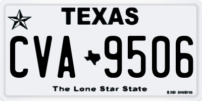 TX license plate CVA9506